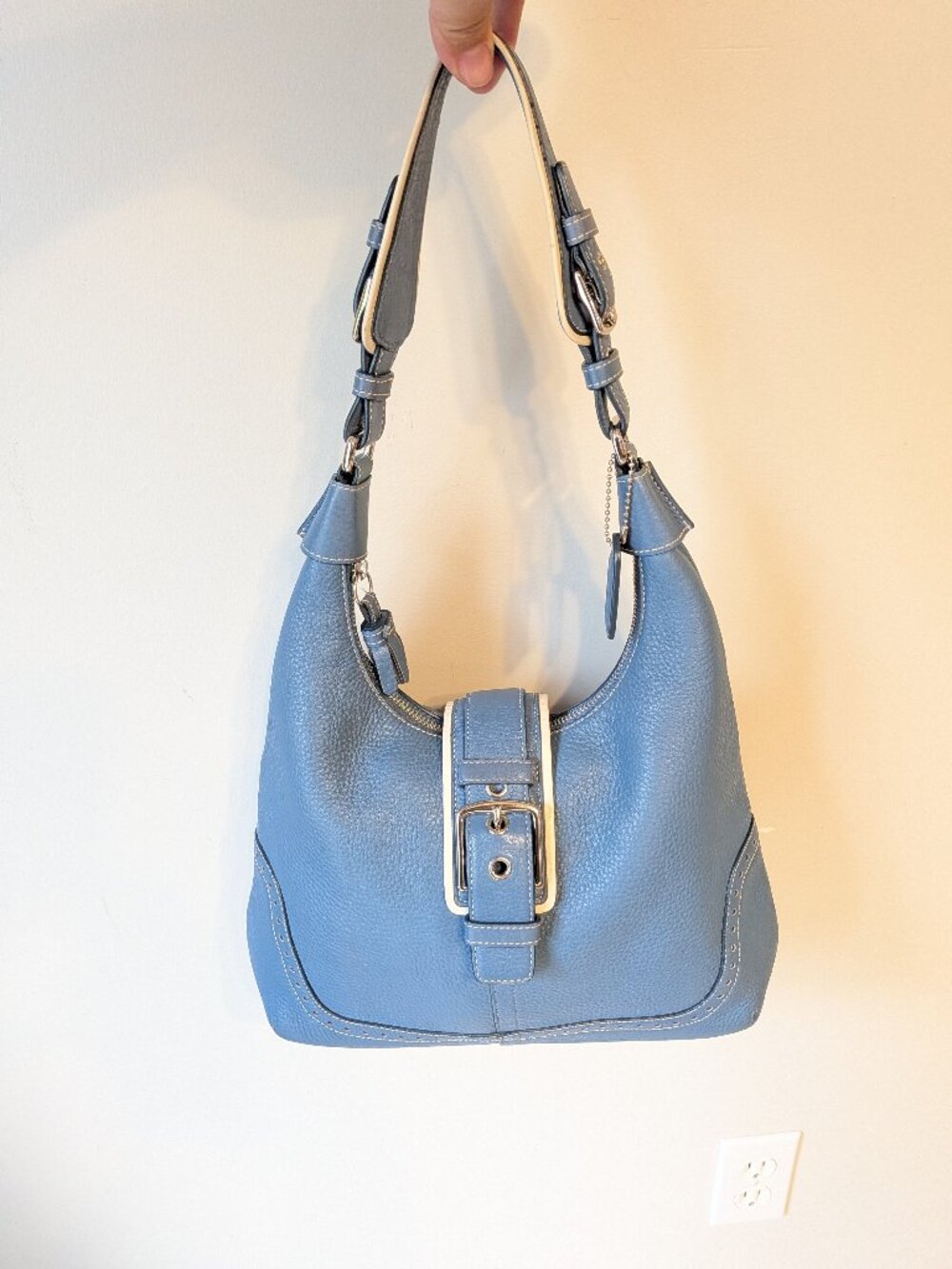 Coach 5054 Hamptons Soho Pebbled Leather Buckle Hobo Bag